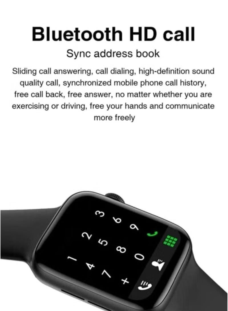 Smartbarry ساعة SM-402 الذكية بشاشة سوبر أموليد، دعم شريحة SIM، كاميرا أمامية، عمر بطارية طويل وأحزمة سيليكون مزدوجة - أسود - Image 5